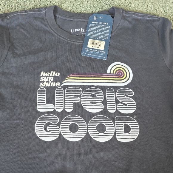 Life Is Good Women's T-Shirts, 2, NWT, Size Med, Light Blue And Navy. - Picture 11 of 13